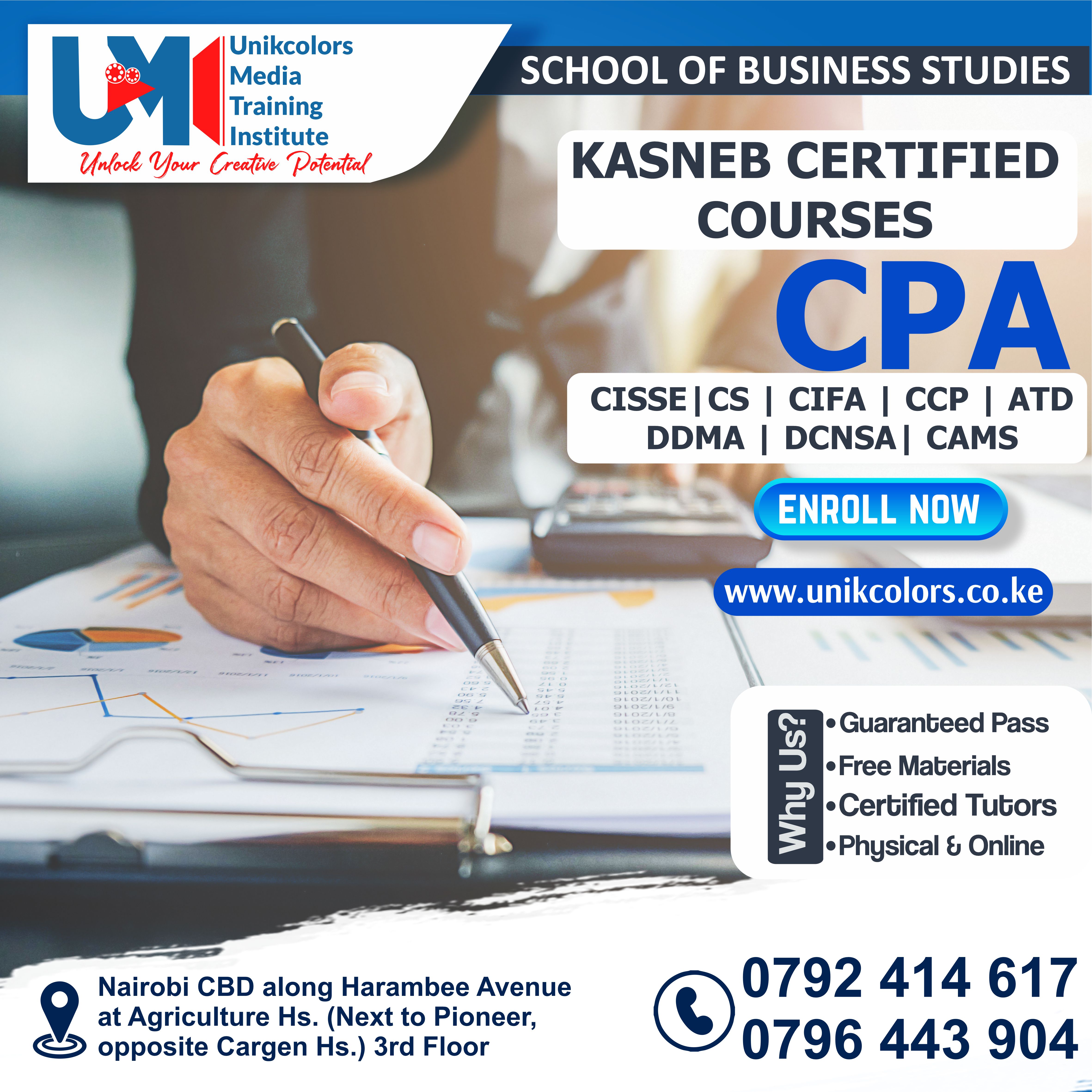 KASNEB CERTIFIED COURSES - CPA | CISSE | CS | CIFA | CCP | DDMA | DCNSA | CAMS